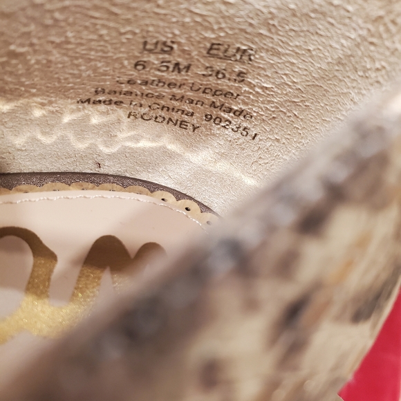 NEW Sam Edelman Rodney Snake-Print Flat Shoes - Picture 10 of 11